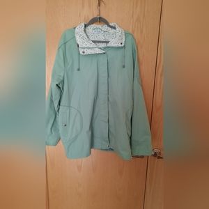 Blair Spring women's hooded lightweight jacket size 2XL light green